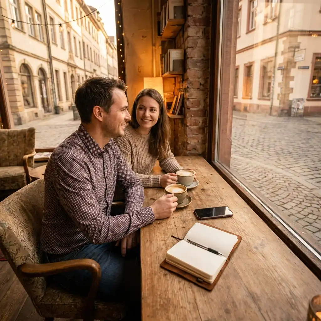 Locker flirty Gespräch bei einem ersten Date